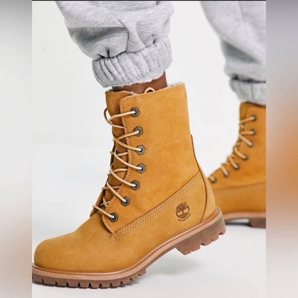 Timberland Shoes - Timberland Wheat Nubuck Lace-Up Boots